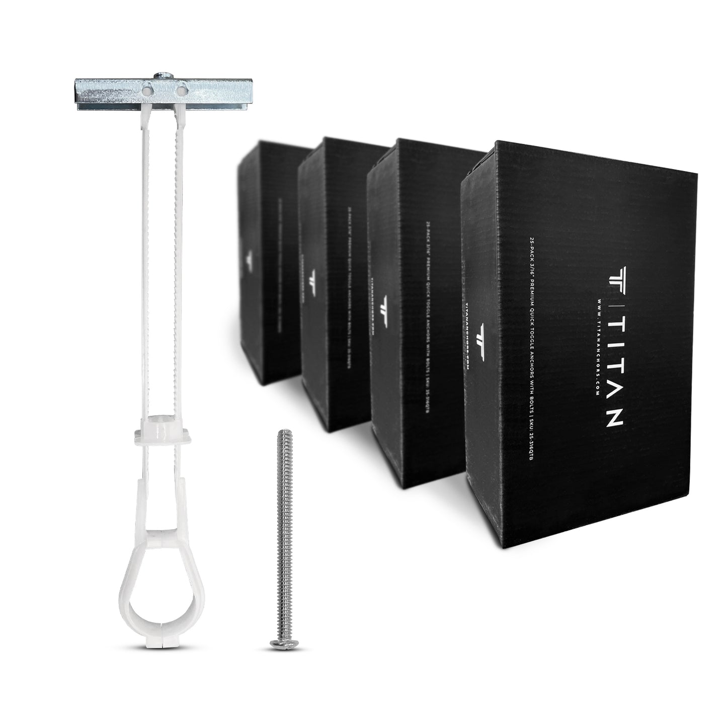 titan anchors 3/16" toggle anchors with bolts 100-pack