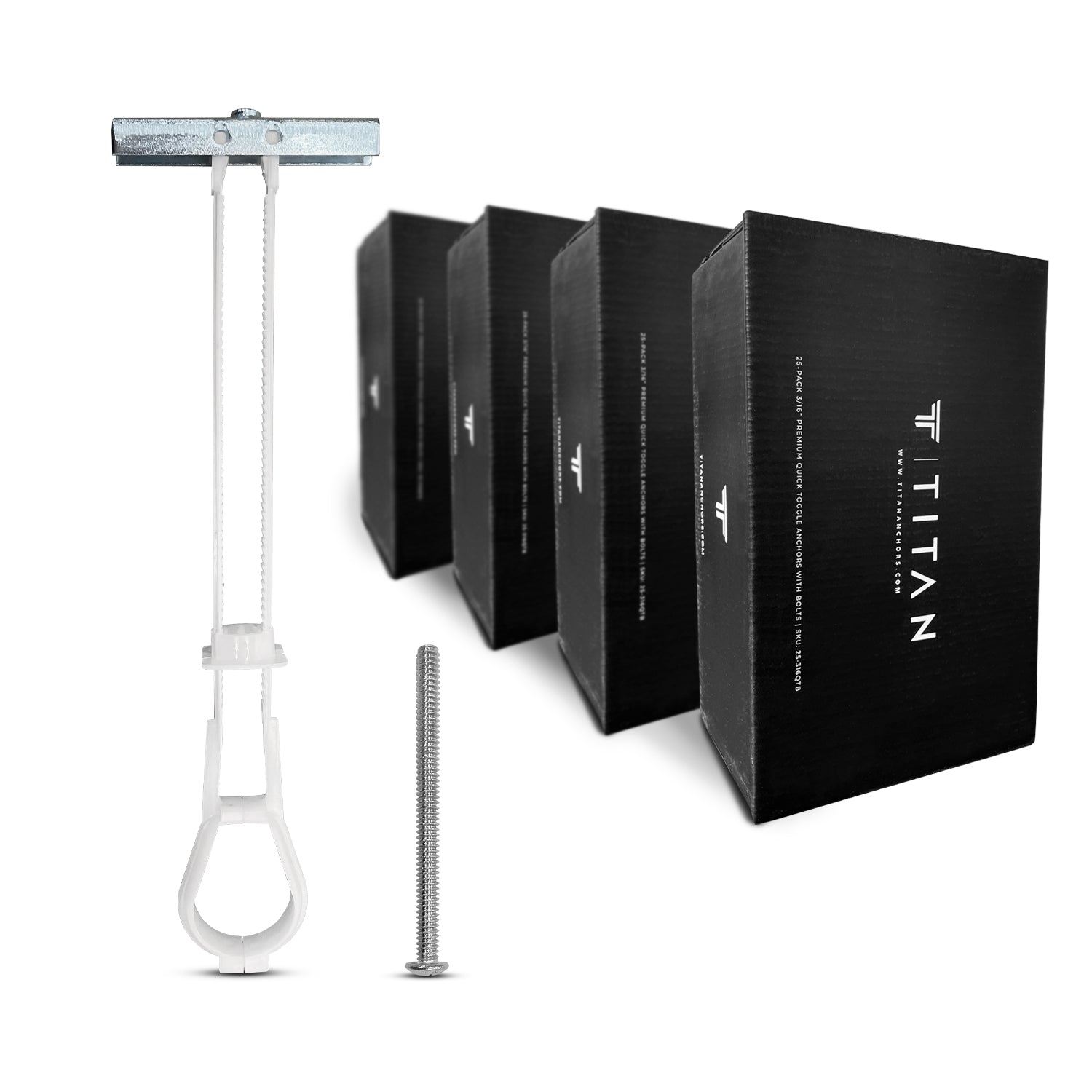 titan anchors 3/16" toggle anchors with bolts 100-pack