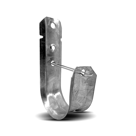 50-Pack 2-inch Wall Mount Galvanized Steel Cable J-Hooks with Retainer Clip