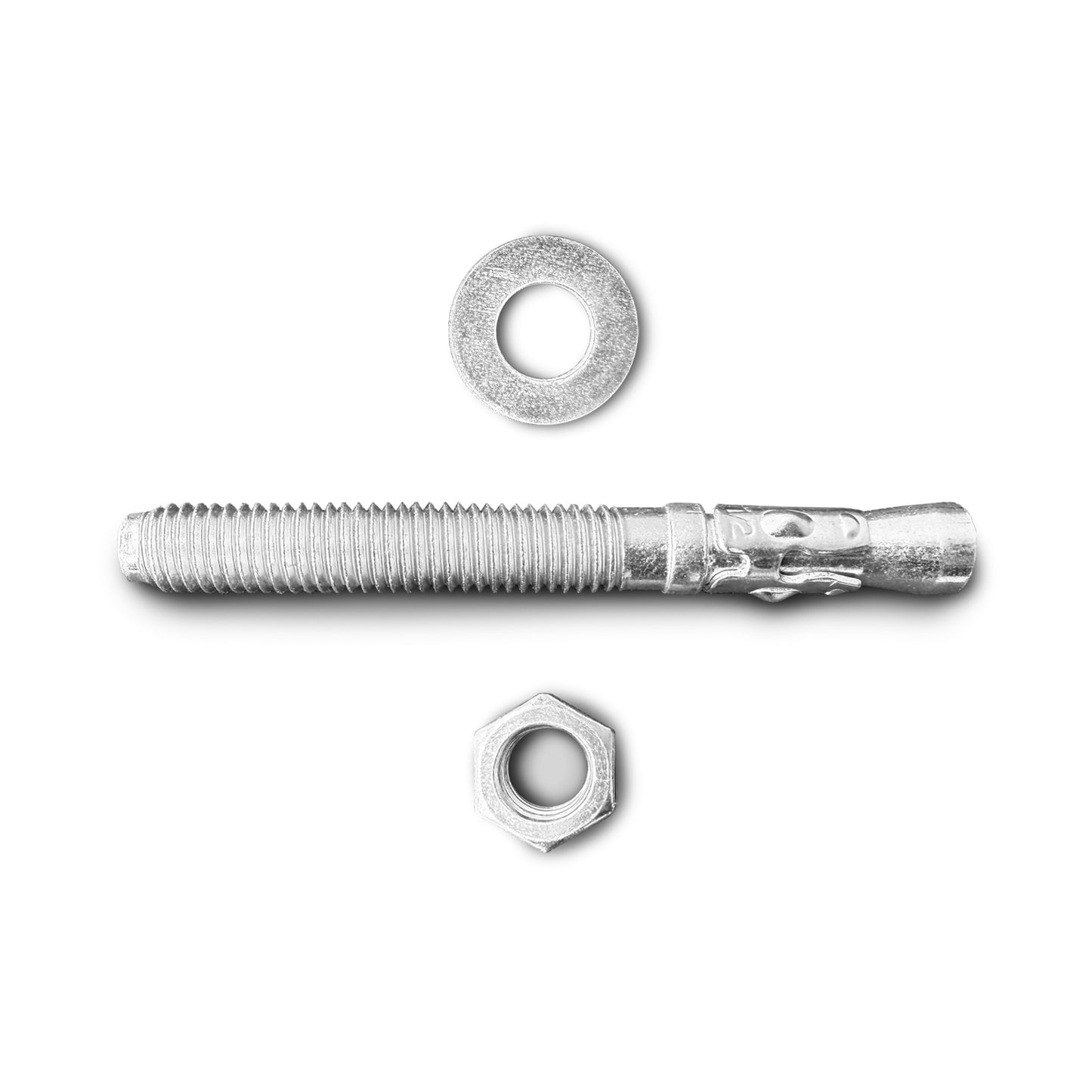 25-Pack 1/2 X 4-1/2-Inch Zinc Wedge Concrete Anchor Bolts