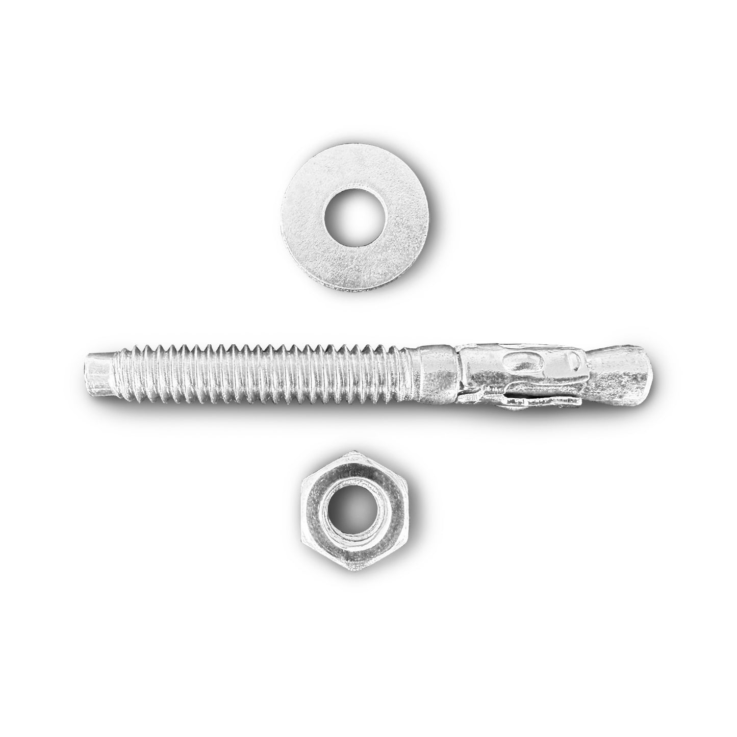 25-Pack 1/4 X 2-1/4-Inch Zinc Wedge Concrete Anchor Bolts