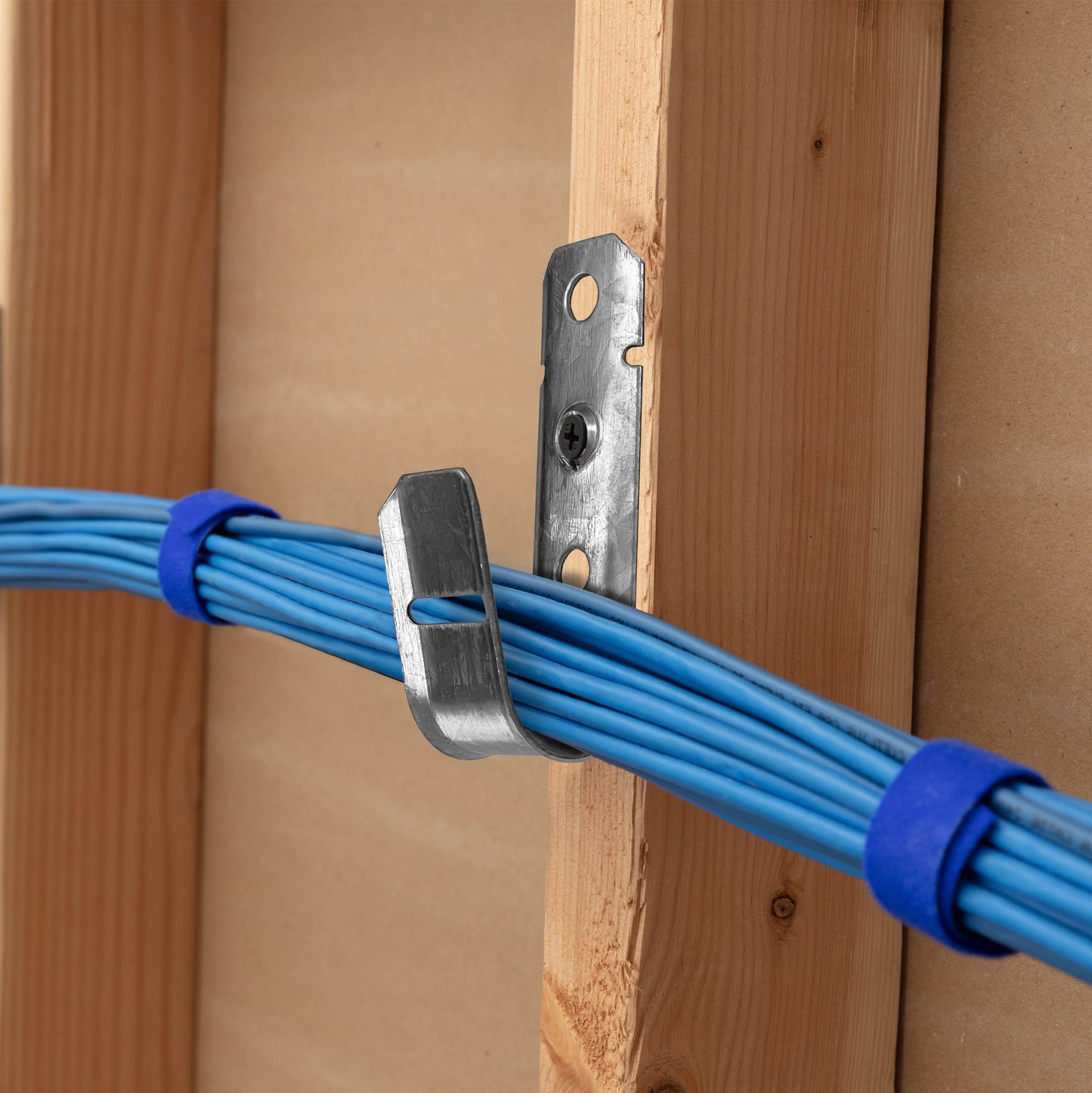 50-Pack 3/4" inch Wall Mount Galvanized Steel Cable J-Hooks