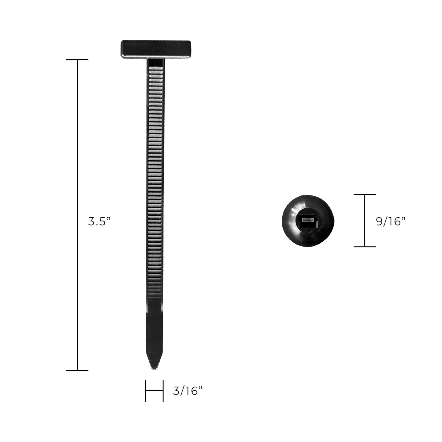 250-Pack Universal Black Button-Head Zip Ties | Automotive Clips and Fasteners Alternative