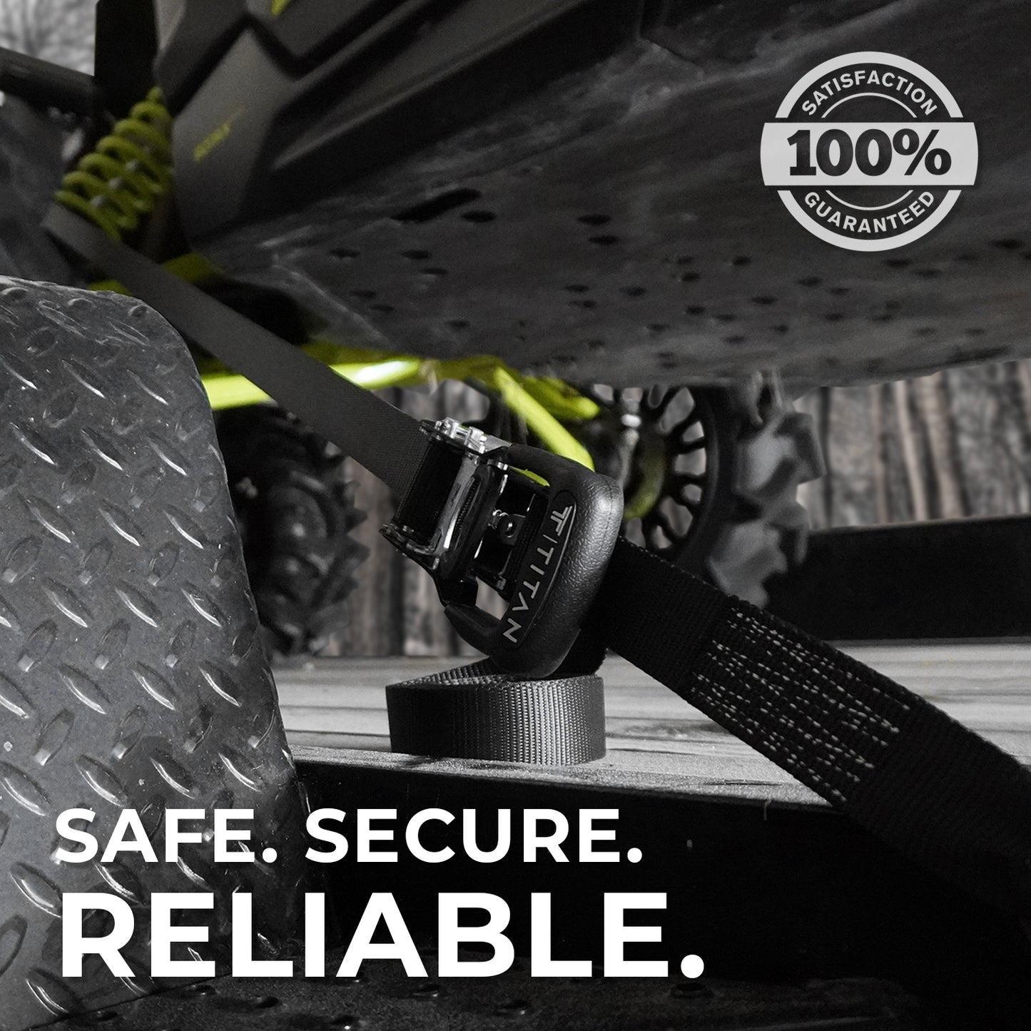 2-Pack Heavy-Duty 1.5-in x 15-ft Ratchet Tie Down Straps with S-Hooks