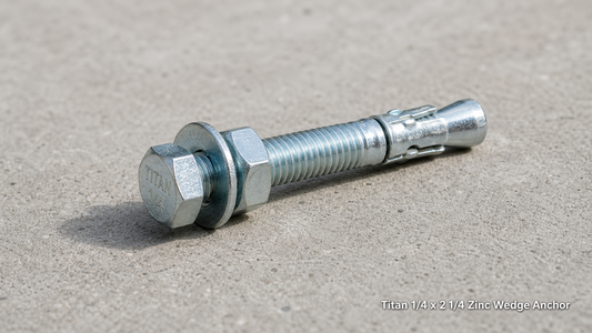 1/4" x 2 1/4" Zinc Wedge Concrete Anchors Compact High Grip Fasteners - Tiny but Mighty