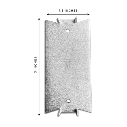 100-Pack 1.5-in. x 3-in. Steel Nail Plates for Wood Studs