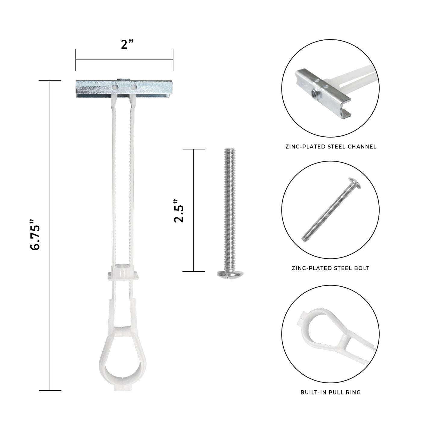 titan anchors 1/4-20 quick channel toggle anchor with bolt diagram