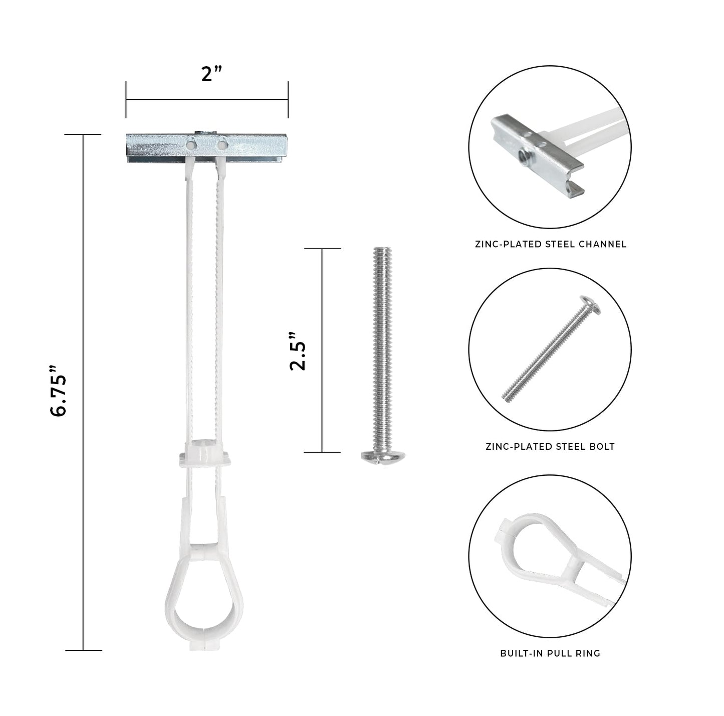 20-Pack 1/4"-20 Quick Channel Toggle Anchors with Bolts