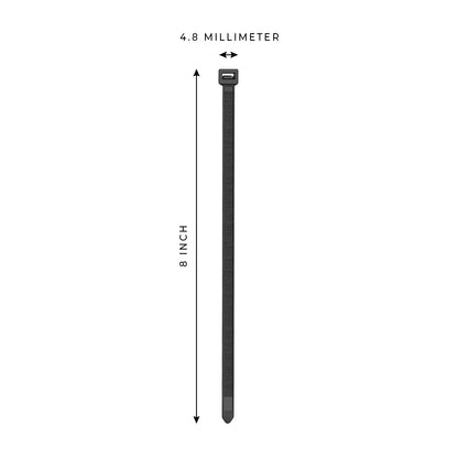 1000-Pack Premium 8-in. Black Nylon Zip Ties (60 Lbs. Tensile Strength / UV Resistant)