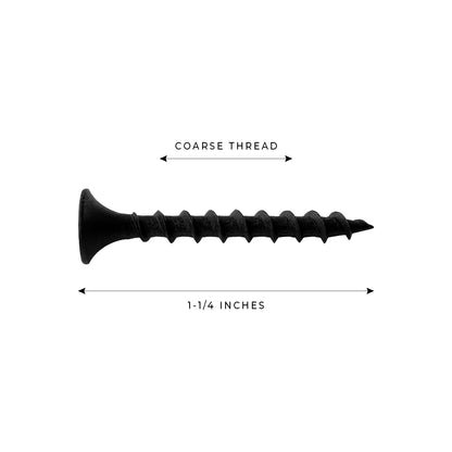 #6 x 1-1/4" Coarse Thread Black Drywall Screws