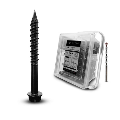 1/4-in. x 2-1/4-in. Black Ruspert Hex-Head Concrete Screw Anchors
