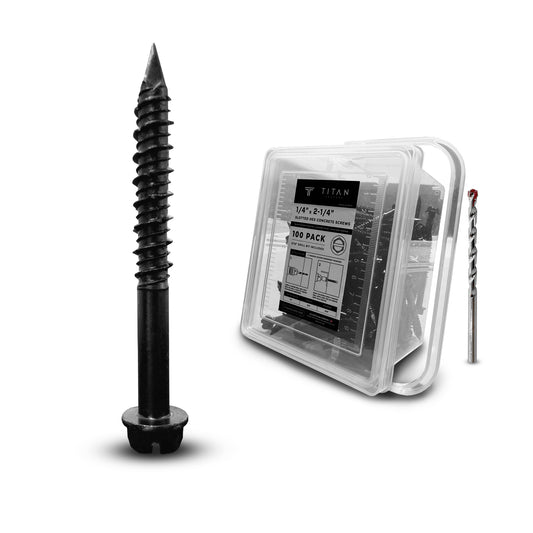 1/4-in. x 2-1/4-in. Black Ruspert Hex-Head Concrete Screw Anchors
