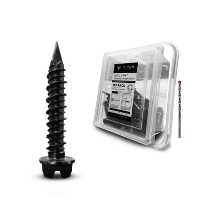 1/4-in. x 1-1/4-in. Black Ruspert Hex-Head Concrete Screw Anchors