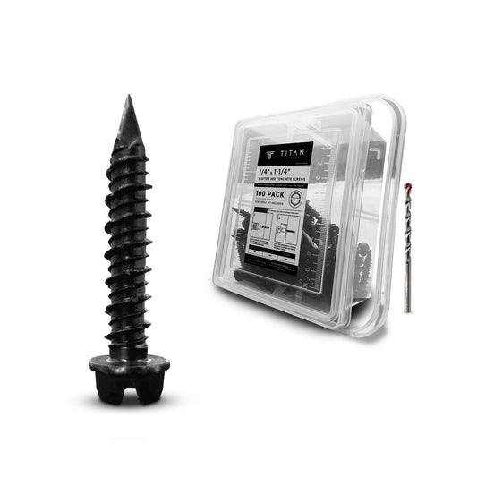 1/4-in. x 1-1/4-in. Black Ruspert Hex-Head Concrete Screw Anchors