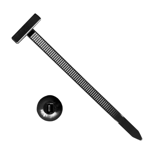 Universal Black Button-Head Zip Ties | Automotive Clips and Fasteners Alternative